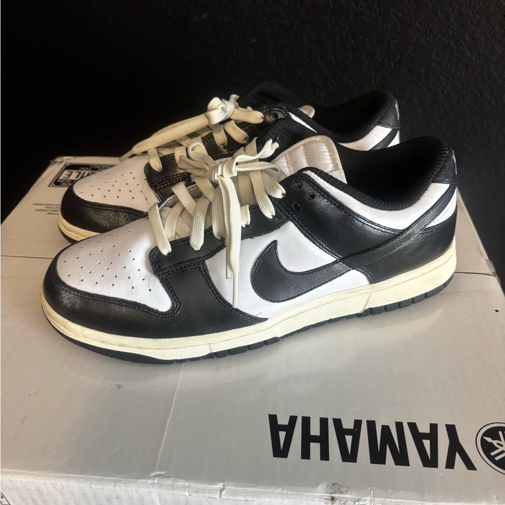 Nike Mens Black and White Low-Top Sneakers